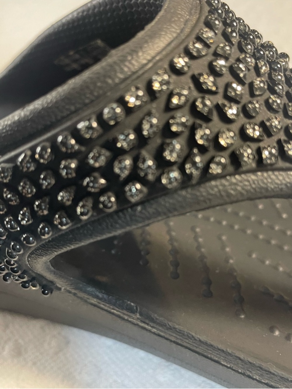 CROCS Boca Wedge Rhinestone Flip Black Platform Thong Sandal W9
Showgirl glamour - Picture 2 of 8